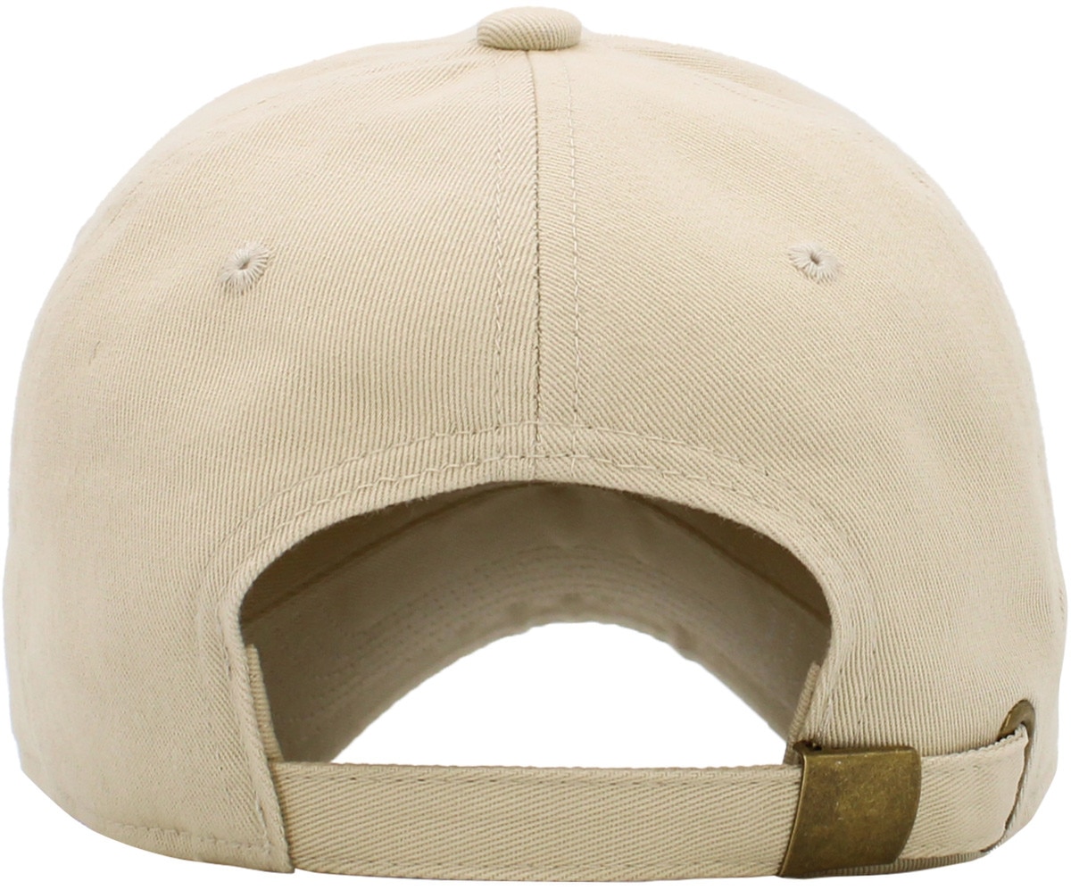Ivory Low Profile Baseball Caps Back View